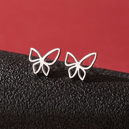 Stainless Steel Stud Earrings for Women PW-WGFE412-18-1