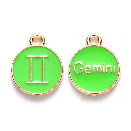 Alloy Enamel Pendants X-ENAM-S124-01B-06I-1