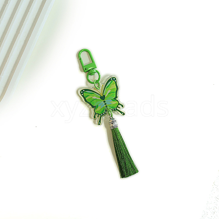 Plastic Butterfly Pendant Decorations PW-WGEC085-02-1