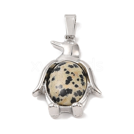 Natural Dalmatian Jasper Pendants G-A224-02P-02-1