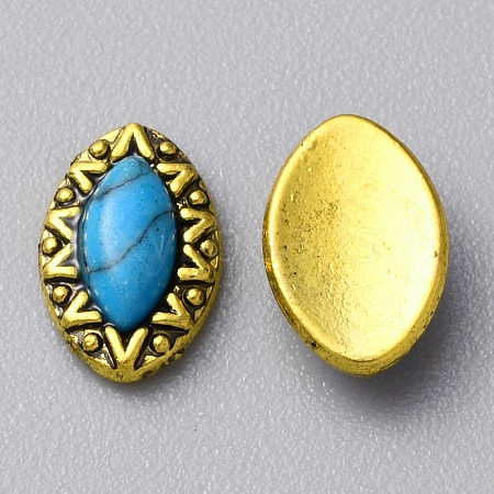 Zinc Alloy Cabochons MRMJ-WH0320-05G-01-1