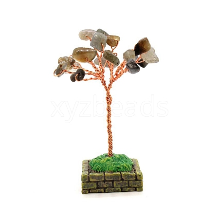 Labradorite Flower Garden Crushed Stone Fortune Tree Ornaments Mini Home Creative Office Decoration Crafts Small Ornaments PW-WG4CBFE-03-1