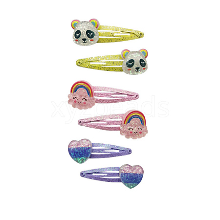 5Pcs 5 Style Cute Children's Hair Clips PW-WG4041C-06-1