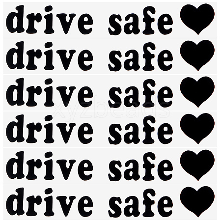 Laser PVC Drive Safe Self Adhesive Car Stickers STIC-WH0013-09C-1