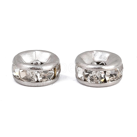 304 Stainless Steel Rhinestone Spacer Beads STAS-P444-01A-P-1