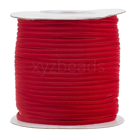 Polyester Velvet Ribbon for Gift Packing and Festival Decoration SRIB-M001-4mm-260-1