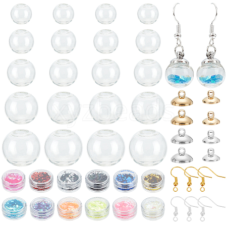   DIY Glass Ball Dangle Earring Making Kit DIY-PH0021-53-1