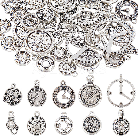 SUNNYCLUE 60Pcs 10 Styles Alloy Pendants FIND-SC0006-70-1