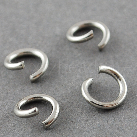 Tarnish Resistant 304 Stainless Steel Jump Rings A-STAS-R049-6x1mm-1