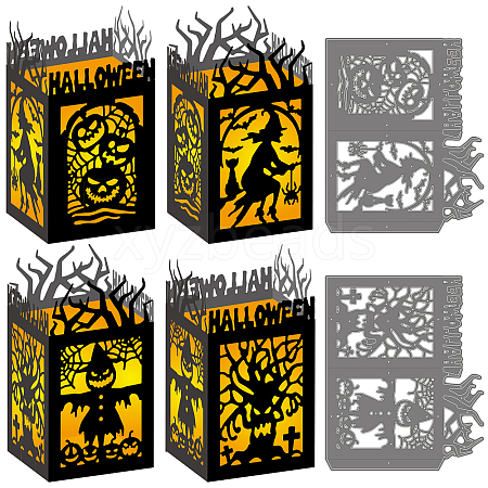 Halloween Lantern Carbon Steel Cutting Dies Stencils DIY-WH0309-1234-1