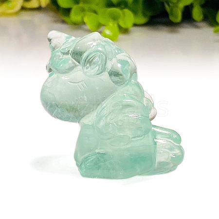 Natural Fluorite Unicorn Home Desktop Decoration PW-WGFDBF0-03-1