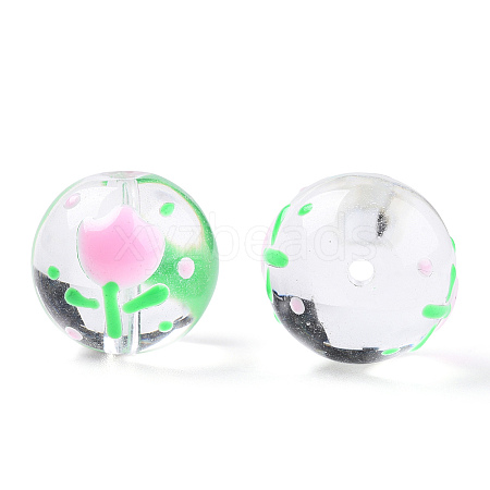 Transparent Handmade Lampwork Beads LAMP-T011-20B-1