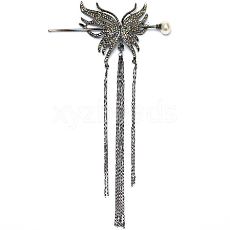 Butterfly Alloy Lady Hair Forks PW-WGCE73E-01-1