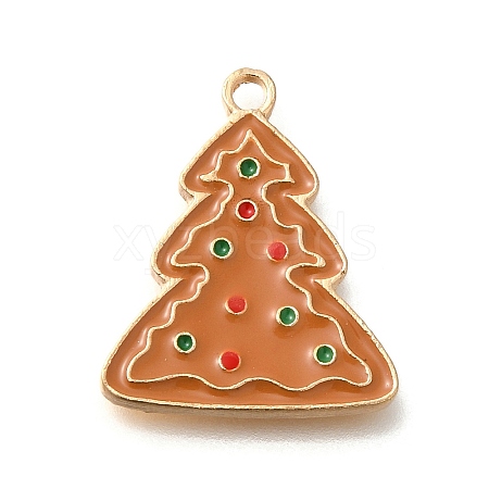 Christmas Theme Alloy Enamel Pendants ENAM-Q509-01KCG-08-1