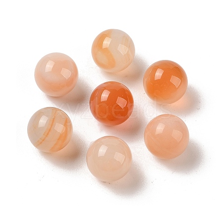 Natural Red Agate No Hole Sphere Beads G-K353-04B-31-1