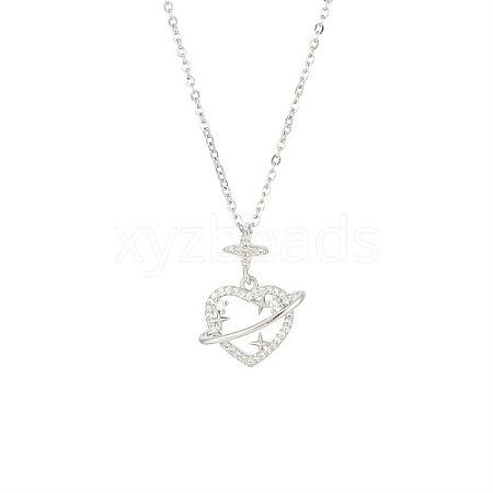 Brass Pave Crystal Rhinestone Pendant Necklaces for Wowen GP4865-2-1