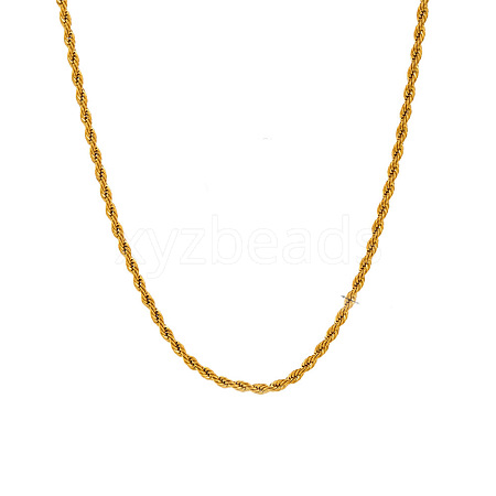 Stainless Steel Rope Chains Necklaces for Women PW-WG8237B-01-1