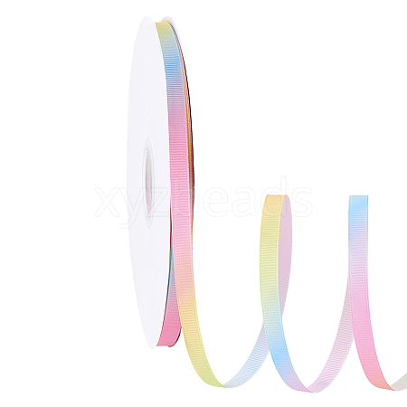 Polyester Grosgrain Ribbon OCOR-WH0105-090A-1