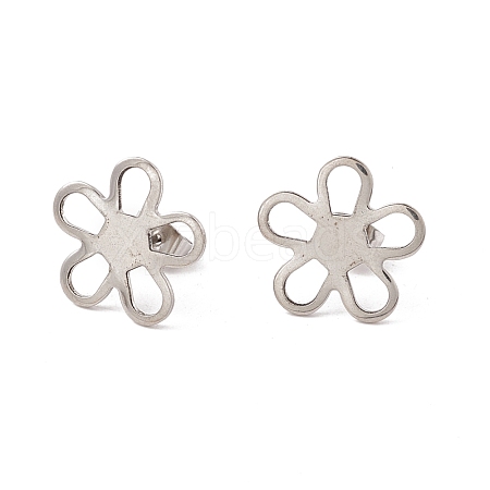 Non-Tarnish 201 Stainless Steel Stud Earring Findings STAS-G266-06P-1