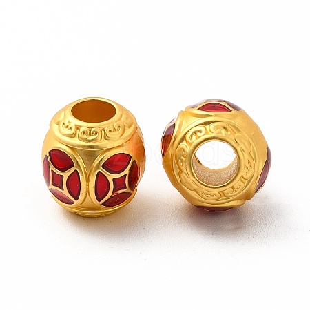 Rack Plating Alloy Enamel Beads PALLOY-A001-02MG-1