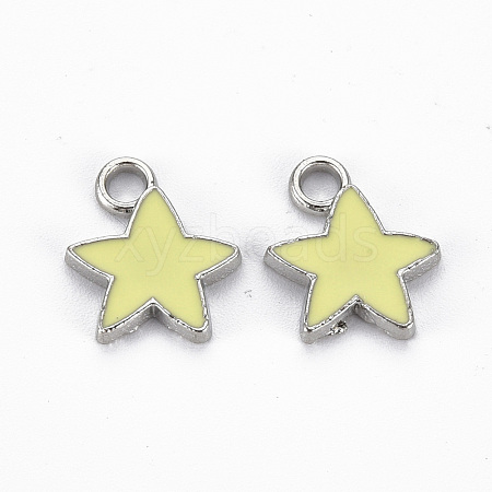 Rack Plating Alloy Enamel Charms ENAM-N053-39-RS-1