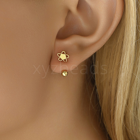 Flower Fashionable Stainless Steel Earlobe Plugs PY6379-1