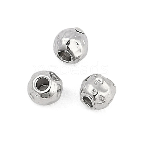 Anti-Tarnish Textured 316 Surgical Stainless Steel Beads STAS-M106-01C-P-1