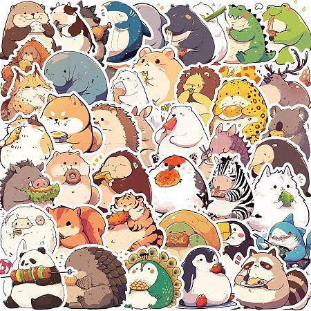 50Pcs 50 Styles PVC Stickers PW-WGB3B9F-01-1