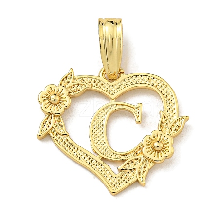 Heart Brass Pendants KK-I714-04G-C-1