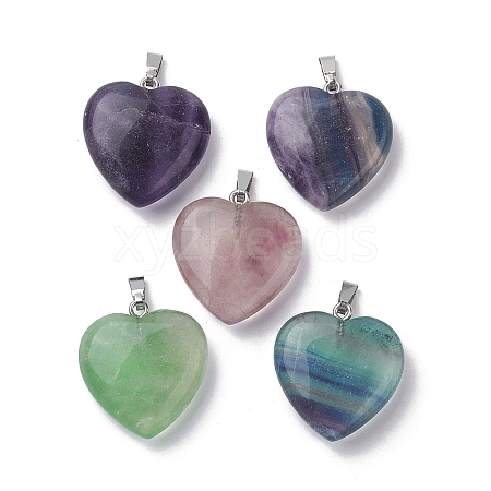 Natural Fluorite Pendants G-C110-11P-1