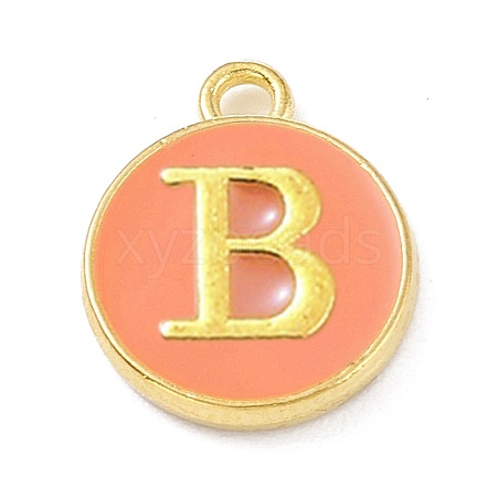 Golden Plated Alloy Enamel Charms X-ENAM-Q437-11B-1