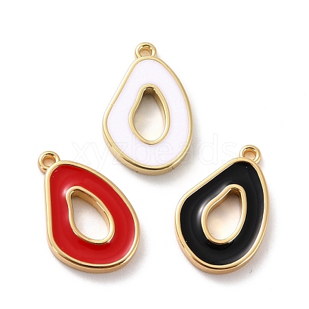 Brass Enamel Pendants KK-P207-001G-RS-1