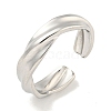 Non-Tarnish Twist 304 Stainless Steel Open Cuff Finger Rings for Unisex RJEW-P114-07P-1