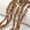 Electroplate Transparent Glass Beads Strands EGLA-A034-T3mm-O12-1