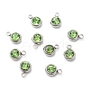 201 Stainless Steel Rhinestone Charms STAS-S068-08-1