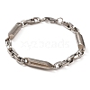 Tarnish Resistant 304 Stainless Steel Column Link Chain Bracelets BJEW-B078-80P-1