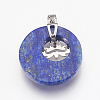 Natural Dyed Lapis Lazuli Pendants KK-F751-J09-3