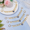 Alloy & Resin & Rhinestone Evil Eye Charm Shoe Decoration Chain FIND-AB00024-02-4