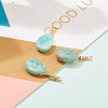 Natural Amazonite Pendants PALLOY-JF00606-4