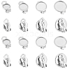 Unicraftale 80Pcs 4 Styles 316 Stainless Steel Clip-on Earring Findings STAS-UN0034-22-1