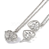 Brass Rhinestone Pendant Necklaces NJEW-G089-16B-P-1