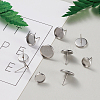 Craftdady 304 Stainless Steel Stud Earring Settings STAS-CD0001-01P-5