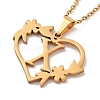 PVD Vacuum Plating 201 Stainless Steel Pendant Necklaces NJEW-R267-02X-G-4