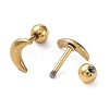 Ion Plating(IP) 304 Stainless Steel Earrings EJEW-E602-02G-2