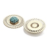 Brass Synthetic Turquoise Cabochons KK-Z088-07G-02-2