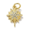 Brass Micro Pave Cubic Zirconia Pendants KK-M300-06G-01-1