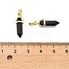 Natural Obsidian Double Terminal Pointed Pendant G-H097-01G-07-3