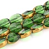 Electroplate Transparent Glass Beads Strands X-EGLA-G037-03A-HP09-1