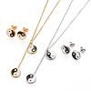 YinYang 304 Stainless Steel Enamel Jewelry Sets SJEW-H302-07-1