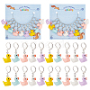 10Pcs 5 Colors Opaque Resin Duck Charms Locking Stitch Makers HJEW-PH01852-1